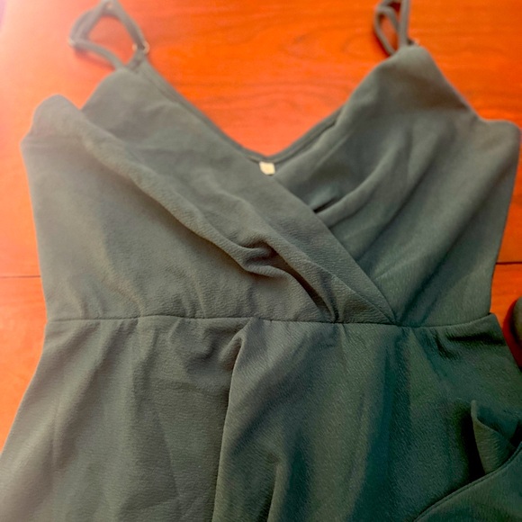 CASURESS  Summer V Neck Mini Dress Spaghetti Strap Skater Dresse with Belt - Picture 10 of 10